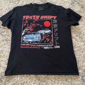 Tokyo Drift Black Graphic Tee‎